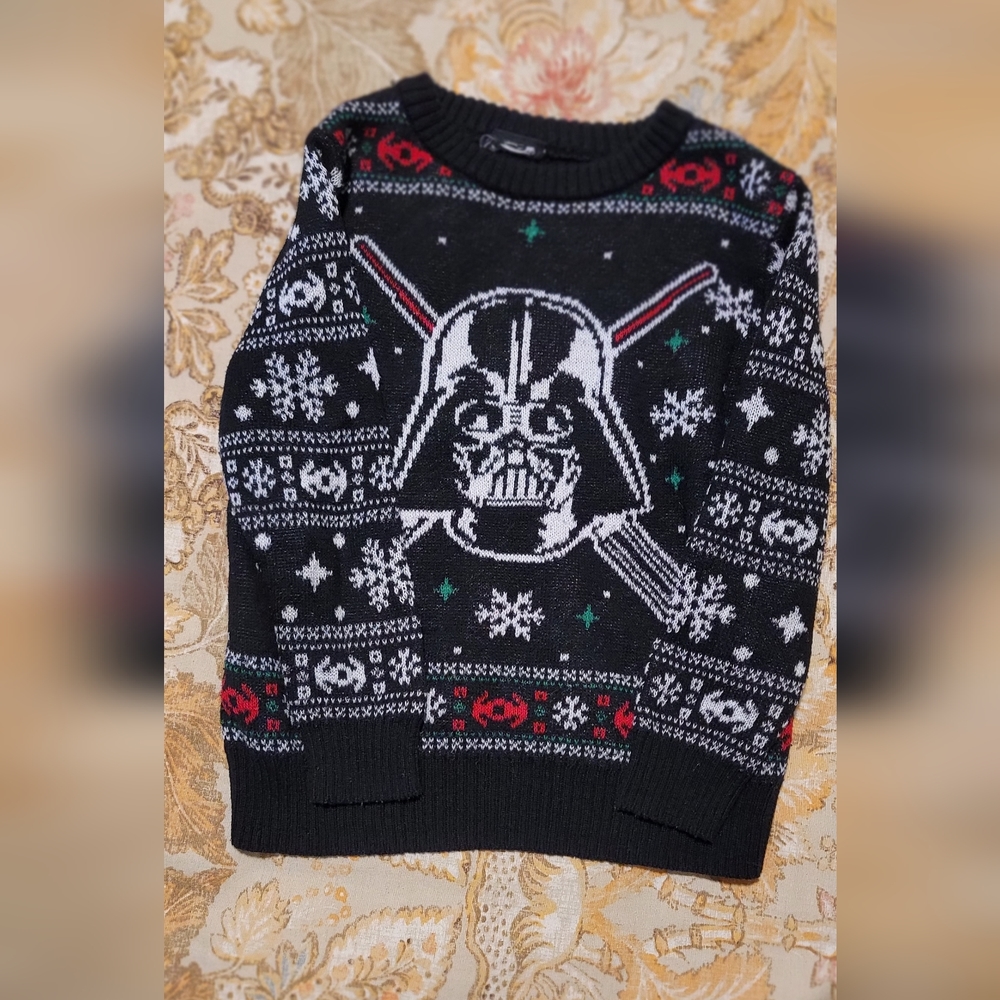Black Darth Vader Christmas Sweater, Size 5, absolutely adorable!